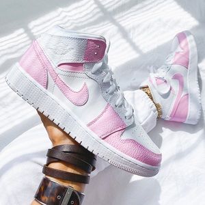 Nike custom air jordan 1 mid sneakers